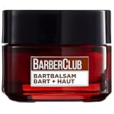 L'Oréal Men Expert Bartbalsam Bart + Haut für Männer, Unterstützung beim gesunden Bartwachstum, Beruhigende Bartpflege für Herren mit holzigem Duft und ätherischem Zedernholzöl, Barber Club, 1 x 50 ml