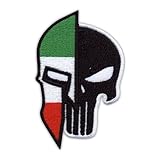 Punisher Spartan Italy – zum Aufnähen/Aufnähen – bestickter Abzeichen/Patch