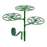 Baumkronenständer – Kerzenhalter für Baumspitzen, grüner Stützstab, flacher Baumspitzenstabilisator, 3-lagig, verstellbare Baumspitzen-Ornamente, saisonaler Stabilisator