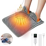 Lotvic Fußwärmer Elektrisch mit 9 Temperaturstufen & 4 Timer, Elektrische Fußheizung Wärmekissen, Kuscheliger Fußwärmer Maschinenwaschbar, für Fuß, Rücken und Ganzkörper für Damen Herren