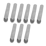 Angoily 9 Stück Herzförmige Stahldrucke aus Metall Form Herz DIY-Lederhandwerk-Stempel Metallstempel für Holz Herz Metallstempel Prägewerkzeuge für die Schmuckherstellung