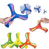 GXGM 5 Stück Bumerang für Kinder,Boomerang,Dreiflügelig,Wurfspiel Outdoor,EVA Frisbee Soft,Sicher in der Anwendung,Outdoor Spielzeug,Geschenke für Kinder 6 7 8 Erwachsene Anfänger