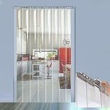 Transparenter PVC-Streifenvorhang für Gefrierzimmer, Kratzschutz, Staub- und Wärmedämmung, einfaches Ein- und Aussteigen, verzinkte Teile, 2,2 mm dick, 1,05 x 2 m Größe