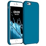 kwmobile Hülle kompatibel mit Apple iPhone 6 / 6S Hülle - Silikon Handy Case - Handyhülle weiche Oberfläche - kabelloses Laden - Karibikblau