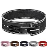 SINOVATI Premium Gewichthebergürtel KDK Gürtel aus Echtleder mit Schnalle, Weightlifting Lever Belt für Fitness Powerlifting Krafttraining Bodybuilding, (Schwarz, M-8.5cm)