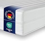 Träumegut24 ergonomische 7-Zonen Matratze | Größe + Höhe wählbar | Härtegrad H2 & H3 | Kaltschaummatratze | Öko-Tex Zertifiziert | Rollmatratze (90 x 200 cm, Höhe 15 cm)