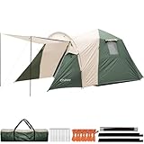 Chihee Camping Zelte Pop-Up Tragbares Zelt,Familienzelt 2 Türen Sofort aufbaubar Extra groß Wetterfestes Zelt 4-Jahreszeiten Zelte mit abgeschirmter Veranda Markise Inklusive Rainfly-Tragetasche