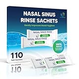 Nasenspülsalz 110 Beutel – 100% Natürliches Meersalz für Nasendusche & Neti-Topf – Gegen Nasennebenhöhlenentzündung, Allergien & Erkältung – Isotonisch & Konservierungsfrei PLUSQMED