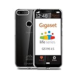 Gigaset GS195LS Smartphone für Senioren Made in Germany mit 3GB RAM ohne Vertrag – mit individuellem Startbildschirm, Notruffunktion, extra großer Ziffern- und Textanzeige, Titanium Grey