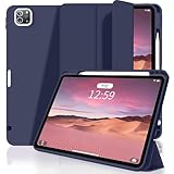 SZPSGC Hülle für iPad Pro 11 Zoll 4th/3rd/2nd Generation 2022/2021/2020 mit Stifthalter, Smart Stand Case mit weicher TPU-Rückseite für iPad Pro 11, Auto Sleep/Wake, Navy