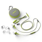 Bose 64388 SoundSport In-Ear Kopfhörer inkl.Stay-Hear (Größe S, M, L, 3-Paar), Reebok Armband, Verlängerung-Kabel grün