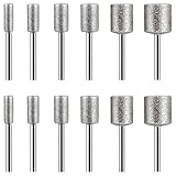 Steinschnitzset, 12-teiliges Diamant-Fräser-Set For Stein, Felsen, Glas, Keramik, Rotationswerkzeuge