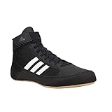 adidas Herren HVC Adult Wrestling-Schuh, Schwarz/Weiß/Eisen Metallic, 42 2/3 EU