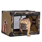 Tragbare Hundebox, weiche Reise-Haustierhütte mit Tragetasche, geeignet für kleine/mittelgroße/große Hunde und Katzen, drinnen und draußen