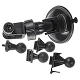 MUSISALY Dashcam Saugnapfhalterung Auto mit Kugelgelenkadapter Vakuumsaugknopf Drehbar Langlebige Autohalterung für Dashcam Armaturenbrett