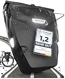 Büchel Fahrradtasche für Gepäckträger I 25.4 L - 100% Wasserdicht I mit Tragegriff und Schultergurt I fahrradtasche gepäckträger, gepäckträgertasche, Fahrrad Taschen hinten