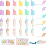 DabbOo 24-Teiliges mini Textmarker Eiscreme Set Mini-Textmarker Handbuchmarker Lustiger Textmarker Kinder Geeignet für Kindergeschenke, Partys, Geburtstage, Schulgeschenke