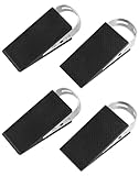 QWORK® 4Stück Türkeil aus Gummi, türstopper, Türstopperkeil, Rutschfeste Unterseite, Schwarz, Geeignet für Schwere Türen, Glastüren und mehr
