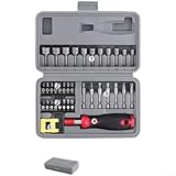 Valixirant 36-teiliges magnetisches Schraubendreher-Bit-Set, 1/4-Zoll-Sechskant-Schraubendreher mit Schnelllösegriff, Chrom-Vanadium-Stahl, Bithalter und Etui