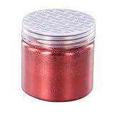 Rot Glitzerpulver, Glitzer-Pulver zum Basteln, Schimmernder Glitzerpuder, Rot Glitter Fine, 0.2mm Fine Glitzerpulver, 100 g/3,53 oz Feiner Rotglitzer, Basteln Glitzerpuder für Haare Face Eye Nail