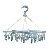 ULTECHNOVO 1 Satz Wäscheständer-Set kleiderständer Kleidungsstange Hosenbügel mit Clips Trockengestell für Socken Wäsche-Wäscheständer Hut trocknende Rack Kleidertrocknungsbügel pp Himmelblau