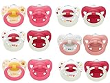 NUK Signature Schnuller Set Rot – Größe 1–3 (0–36 Monate) – 3x 4er Set – Kiefergerechte Silikon-Schnuller im Komplettpaket – Für Babys & Kleinkinder – BPA-frei