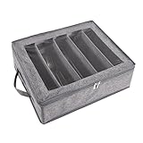 WEESTAAMO Besteckkasten mit Deckel & verstellbaren Fächern | 40.9cm Grauer Küchen-Organizer für Bestecke, Gläser & Campinggeschirr | Staubdichte Aufbewahrungsbox aus wasserabweisendem Oxfordstoff