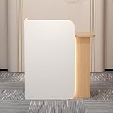 L-förmiger Empfangstisch mit Schubladen, eleganter Büroschreibtisch aus Holz, Kassentisch für Geschäft oder Hotel, ideale Arbeitsplatzlösung, moderne Büromöbel