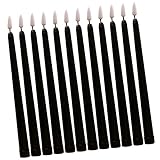 JEWEDECO 12 Stück Teiliges Flammenlose LED Batteriebetriebene Taper für Weihnachtsdekoration Tischdeko für Hochzeiten und Partys Sicher