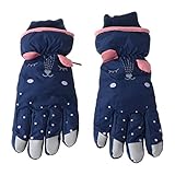 Dawutocap Kinder Kinder Fäustlinge wasserdichte Handschuhe Für Skijungen Mädchen Schnee Thermal Isoliert Fäustlinge Gefüttertes Fleece Für Outdoor Sport Snowboarde Handschuhe Männer Männer
