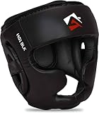AQF Kopfschutz Boxen, Boxing Gesichtsschutz, MMA Kickboxen Kampfsport Helm, Muay Thai Schutzhelm, Box Training Headgear Schoner, Boxhelm Für Taekwondo, Sparring Karate, Schwarz Head Guard (S)