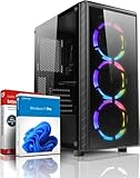 shinobee Gaming PC AMD Ryzen 7 5700G 16 Threads 4.60GHz - 32 GB DDR4-1000GB SSD - AMD Radeon Graphics - Windows 11 - WLAN - Gamer PC Computer Gaming #7814