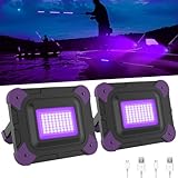Wiederaufladbares LED-Schwarzlicht, batteriebetriebenes Schwarzlicht, schnurloses UV-Flutlicht, wasserdichte schwarze Lichter für Outdoor-Partys, Körperfarbe, fluoreszierendes Poster, Nachtangeln,