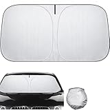 Sonnenschutz Auto Frontscheibe, Windschutzscheibe Sonnenblende, Auto Sonnenschutz Frontscheibe Innen, Sonnenblende Vorne Faltbar, Blockiert UV-Strahlen, 140x70 cm