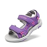 DREAM PAIRS Mädchen Jungen Unsex Sandalen Kinder Sommer Sportsandalen Sommerschuhe Mode Turnschuhe Offenen Sportliche Sandalen,Size 31,Lila/Fuchsia/Hell/Grau,170891_K