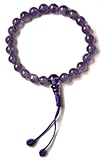 Hand-Mala aus Amethyst - buddhistische Gebetskette mit 8 mm Perlen Power-Armband