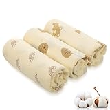 Kaisibum Musselintücher für Babys,3 Stück Mullwindeln Spucktücher 75X75CM Spucktücher aus Reine Baumwolle,saugfähig und atmungsaktiv und ideal zum Reinigen, Abwischen und Abdecken von Neugeborenen