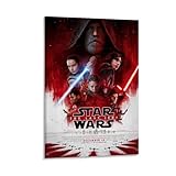 TMWHONG Star Wars Episode VIII - Die letzten Jedi (1) Klassisches Filmposter auf Leinwand, Kunst, Gemälde, Büro, Zuhause, Wanddekoration, 20 x 30 cm