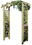 Gartenpirat Pergola Rosenbogen aus Holz Rankhilfe mit Rankelementen 160x62x220 cm