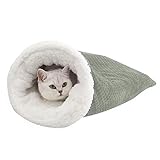 Katzenschlafsack Warmer Katzenbett Waschbar Katzendecke Haustier Kissen Katzen Kuschelhöhle Aus Fleece Katzenhöhle Katzen Schlafsack Kleines Haustierbett Für Katzen Hunde Bis Zu 6 Kg (grau)