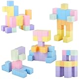 GAGAKU Magnetische Bausteine Kinderspielzeug 30 Stück Magnetische Bauklötze Spielzeug Magnetisches Bauspielzeug Puzzlebaustein für Kinder Jungen Mädchen ab 18 Monaten+