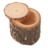 Mikikit Massive Holzfutterschale Schüssel Papagei Haustier klein füttern Hamsterschale für den Haushalt Fütterungsschale Futterbehälter für Hamster Rattenfutter Massivholz