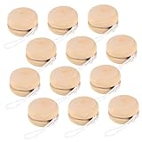 BESPORTBLE 12 Stück Teiliges Holz Yo Yo Bälle zum Bemalen Kreatives DIY für Handliche Robustes Material Fördert Fingerfertigkeit und Koordination als