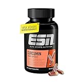 ESN Kurkuma Kapseln, 60 Kapseln, 1000 mg Curcumin pro Portion, aus patentiertem NovaSOL, 185 x höhere Bioverfügbarkeit durch flüssige Form, vegan, made in Germany