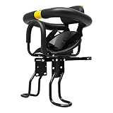 POTYYH Fahrrad Kindersitz Vorne, Verstellbare Kinderfahrradsitz bis 35kg, Fahrrad Sicherheits-Kindersitz mit Sicherheitsgurten und Leitplanken, Kinder Fahrradsitz für Kinder im Alter von 1-5 Jahre