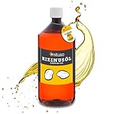 mituso Rizinusöl 1000 ml - 100% reines kaltgepresstes Öl, nativ Ph. Eur., Wimpern Serum, Haaröl, natürliche Haarpflege