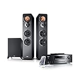 Teufel Ultima 40 Kombo Power Edition - HiFi Stereo System mit Mächtiger Subwoofer, Kraftvoll, Bluetooth aptX, NFC, CD-Receiver, DAB+ Digitalradio, USB, 3-Wege-System, Musik, TV, Games - Schwarz