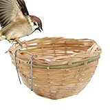 Wellensittich Nest,Natürliches Handgewebtes Finkennest | Tierbedarf Für Eiablage Schlafplatz Brutstätte Innenbereich Garten & Voliere Natur