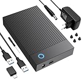 Pixelure Festplatten Dockingstation für 2,5''/3,5'' SATA HDD & SSD, USB C/USB 3.0 SATA HDD Festplatten Docking Station Gehäuse Festplattengehäuse,6Gbps FestplattenAdapter mit 12V/2A Netzadapter,UASP