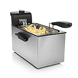 Tristar Fritteuse, 3L Kapazität, 2000W, Einstellbarer Thermostat (130-190°C), Überhitzungsschutz, Spülmaschinenfeste Teile, Leicht zu Reinigen, FR-6946